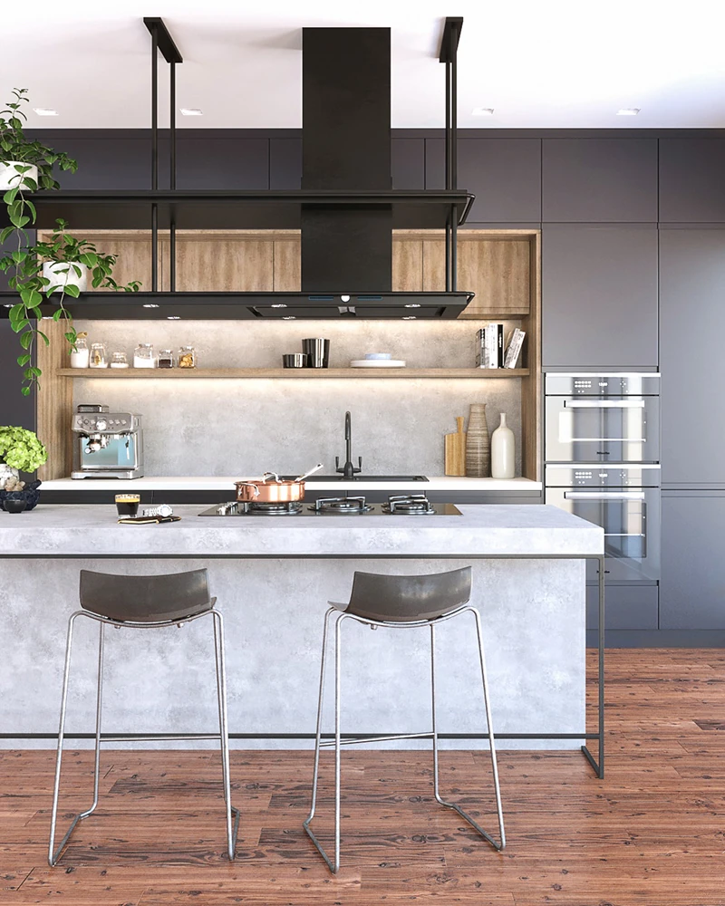 Sleek Industrial Kitchen